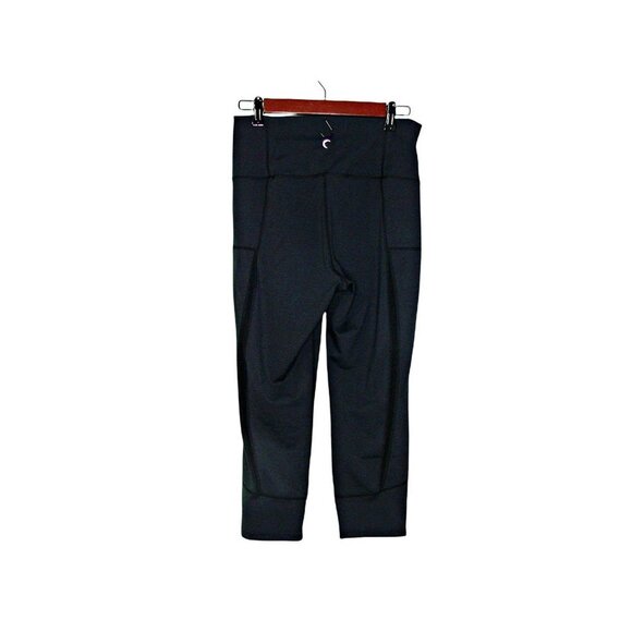 Zyia Active Womens Black Elastic Waist Flat Front Skinny Ankle Leggings Sz 8-10 - Picture 2 of 10